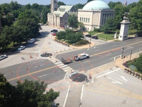tempoarary roundabout